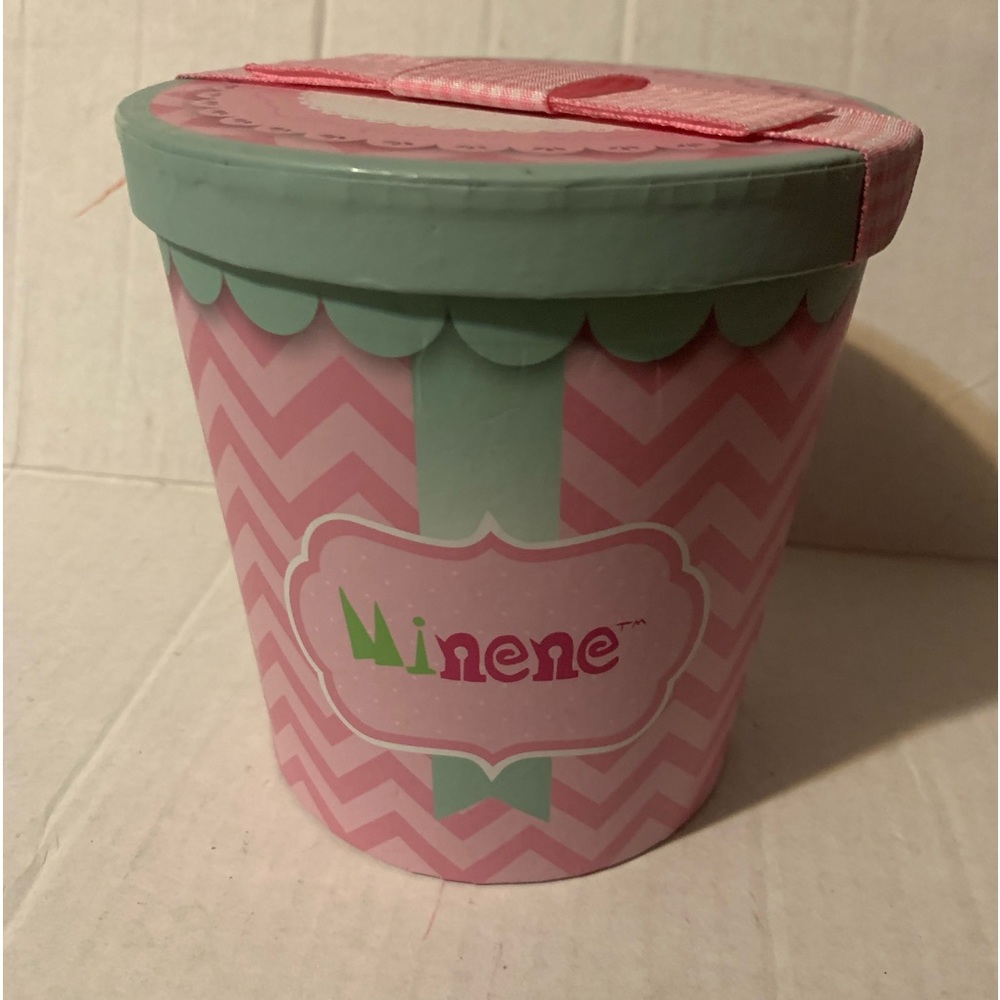 Minene Girl Baby Shower Gift Box 3 Pcs Newborn (0-3) All In One,Hat & Bandana